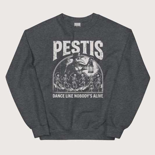 Dark Heather Pestis Dance Sweatshirt - history buff gift by HistoHead