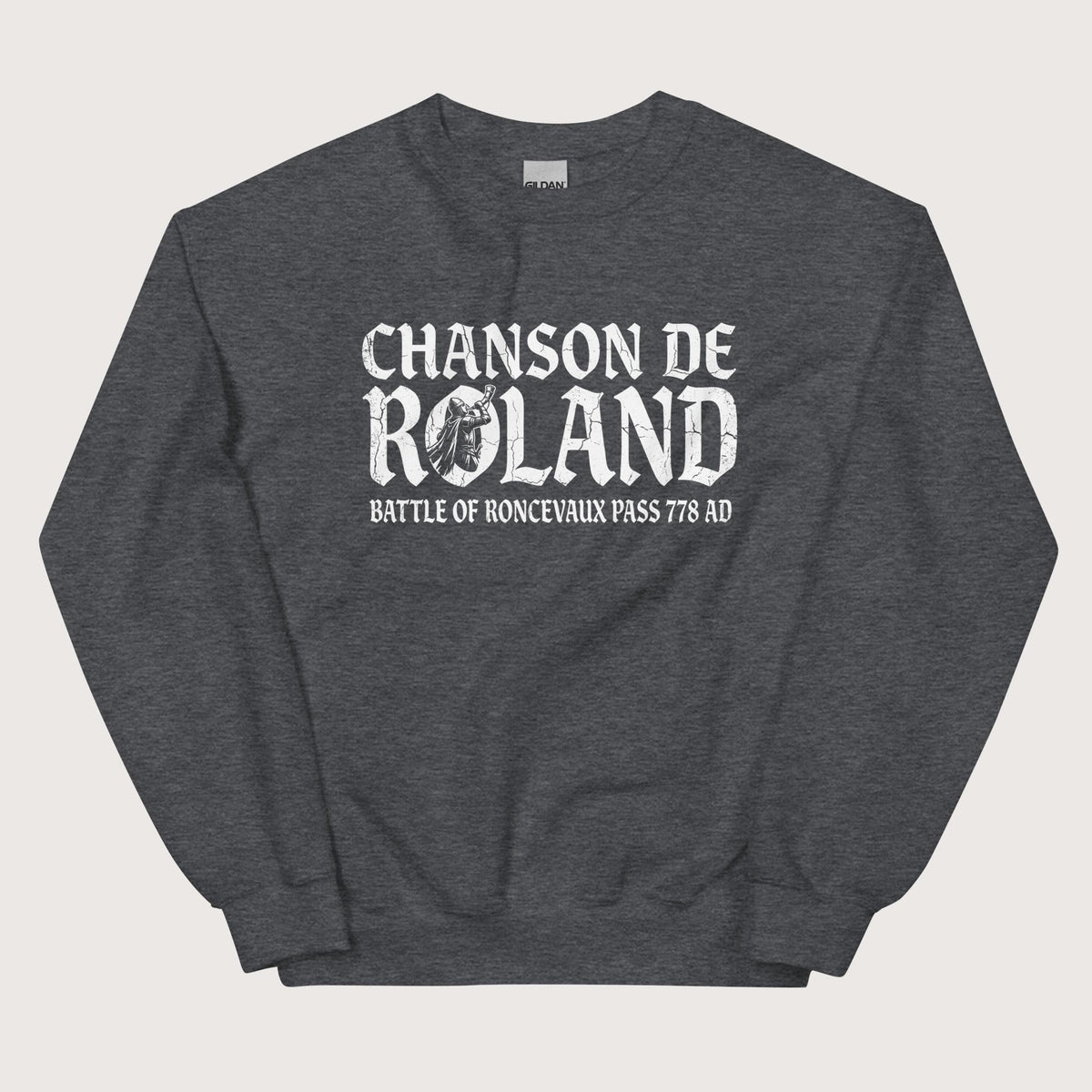 Dark Heather Chanson de Roland Battle of Roncevaux Sweatshirt - history buff gift by HistoHead