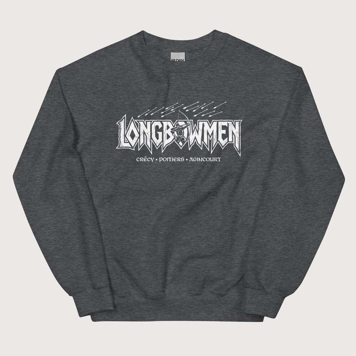 Dark Heather Longbowmen Sweatshirt - history buff gift by HistoHead