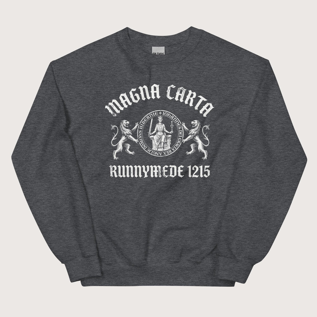 Dark Heather Magna Carta King John Seal Sweatshirt - history buff gift by HistoHead