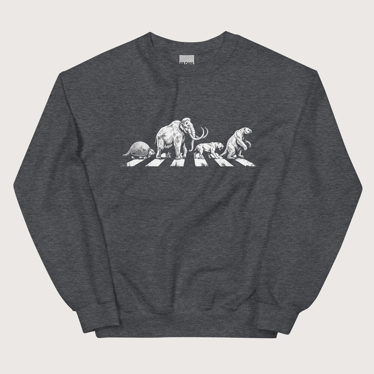 Dark Heather Pleistocene Road Sweatshirt - history buff gift by HistoHead