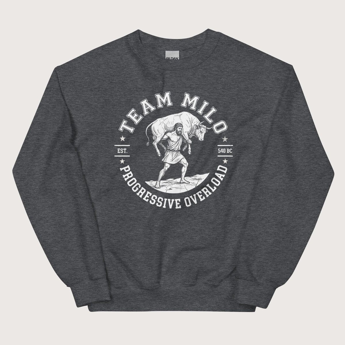 Dark Heather Team Milo Sweatshirt - history buff gift by HistoHead