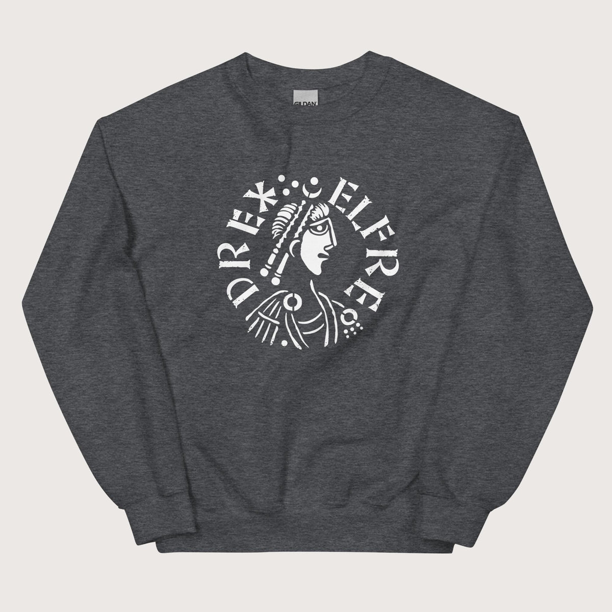 Dark Heather Alfred the Great Penny Sweatshirt - history buff gift by HistoHead