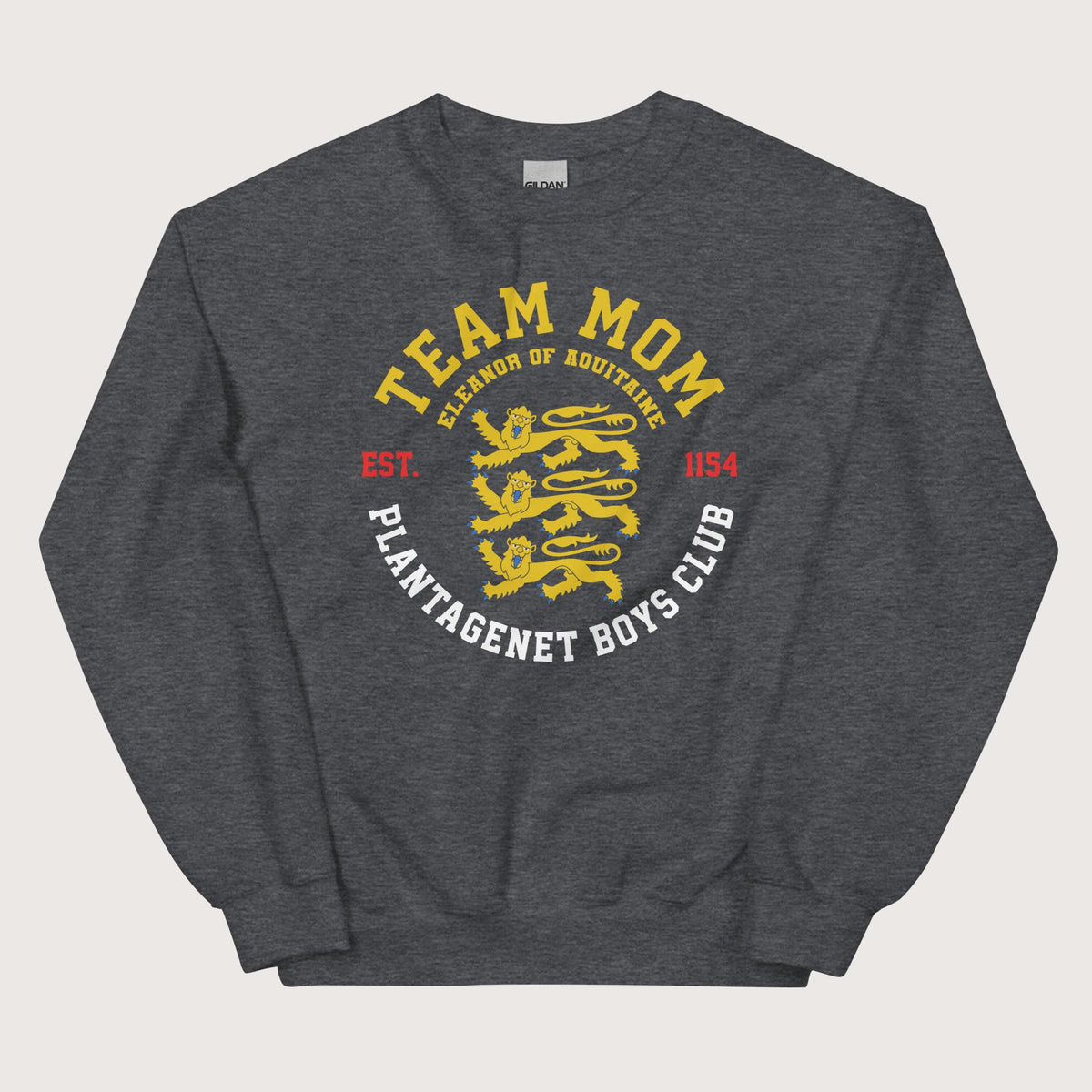 Dark Heather Team Mom Eleanor of Aquitaine Sweatshirt - history buff gift by HistoHead