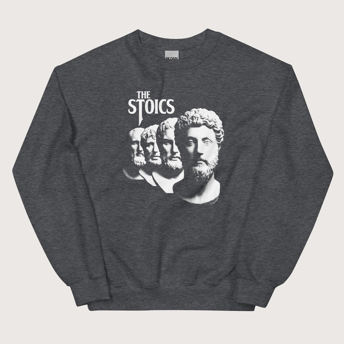 Dark Heather The Stoics Band Sweatshirt - history buff gift by HistoHead