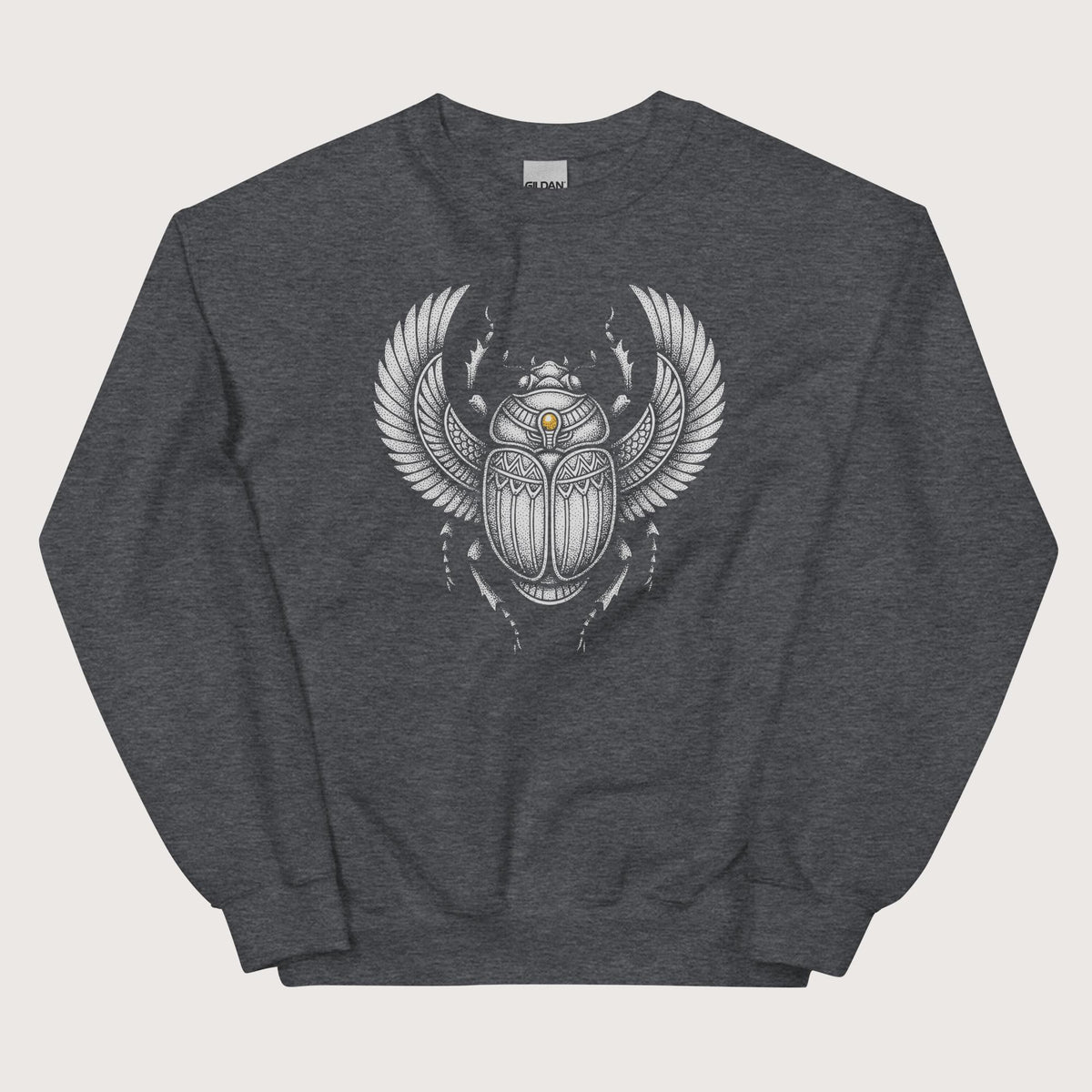 Dark Heather Khepri God of Rebirth Sweatshirt - history buff gift by HistoHead