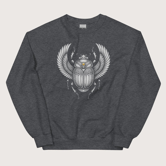 Dark Heather Khepri God of Rebirth Sweatshirt - history buff gift by HistoHead