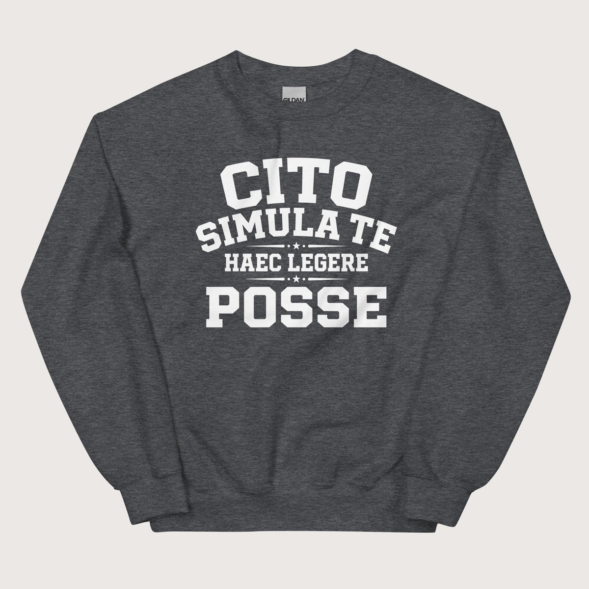 Dark Heather Latin Quick Pretend You Can Read This Sweatshirt - history buff gift by HistoHead