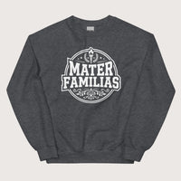 Dark Heather Mater Familias Latin Sweatshirt - history buff gift by HistoHead