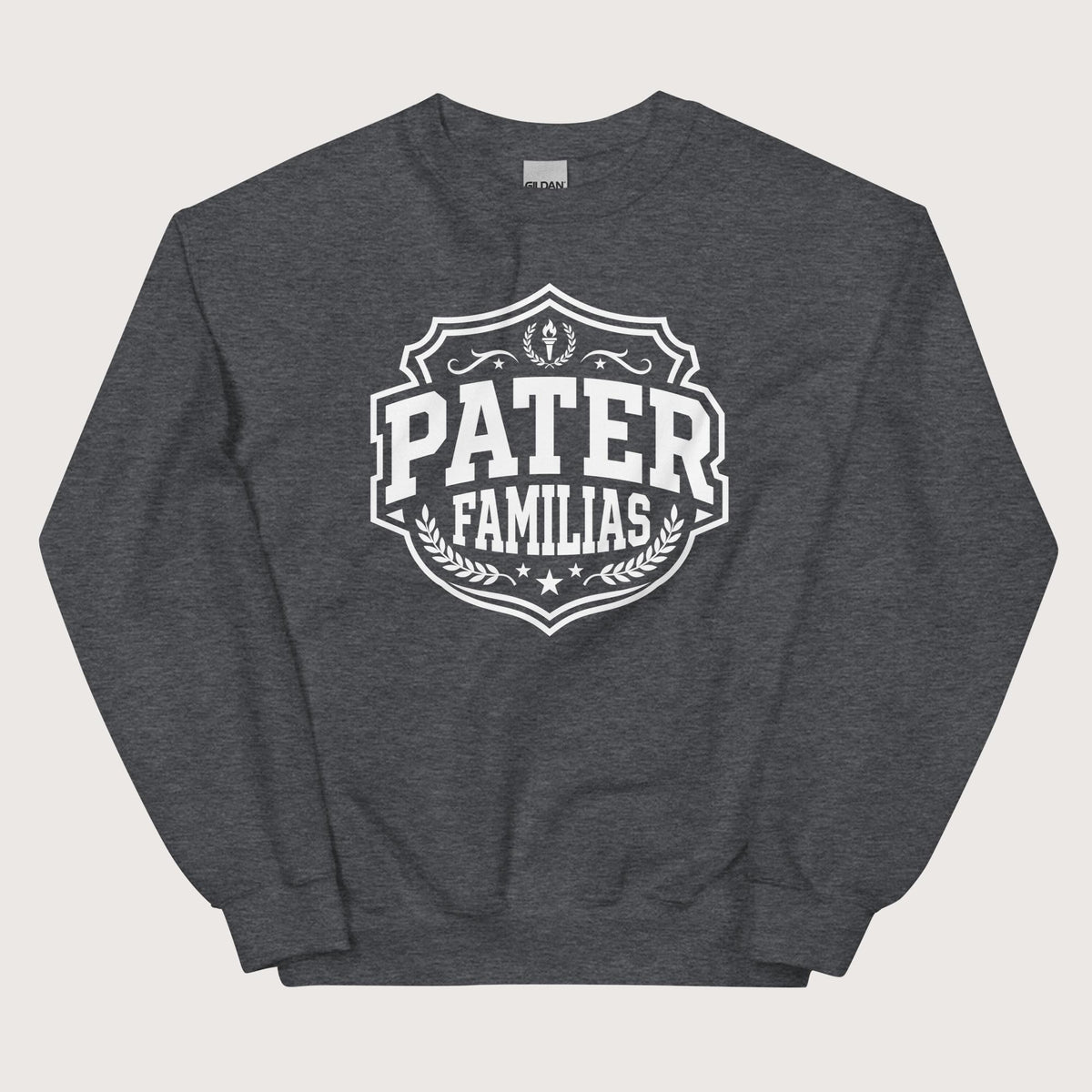 Dark Heather Pater Familias Latin Sweatshirt - history buff gift by HistoHead