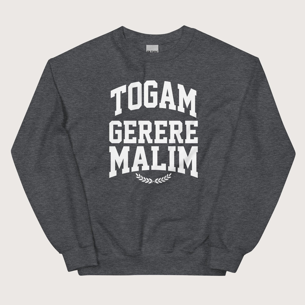 Dark Heather Latin I'd Rather Be Wearing A Toga Sweatshirt - history buff gift by HistoHead
