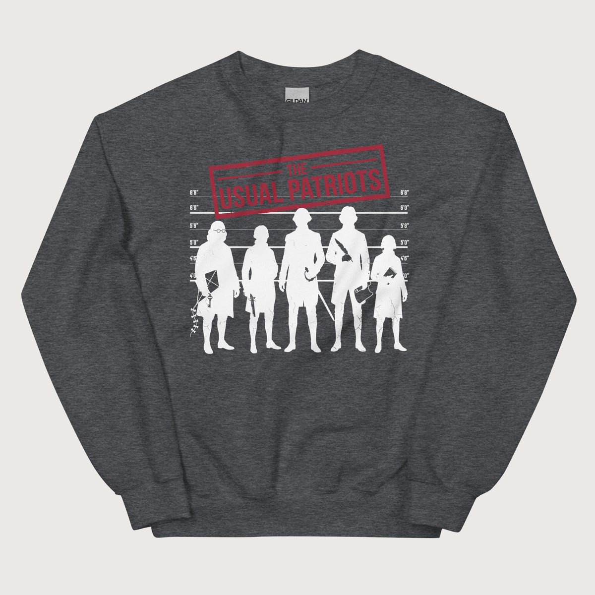 Dark Heather The Usual Patriots Sweatshirt - history buff gift by HistoHead