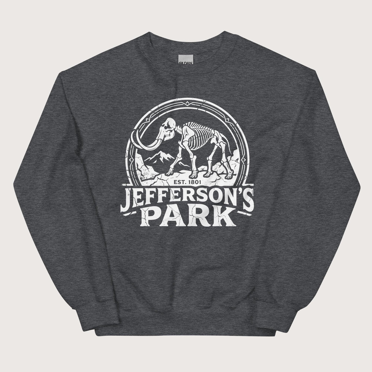 Dark Heather Jefferson's Park Sweatshirt - history buff gift by HistoHead