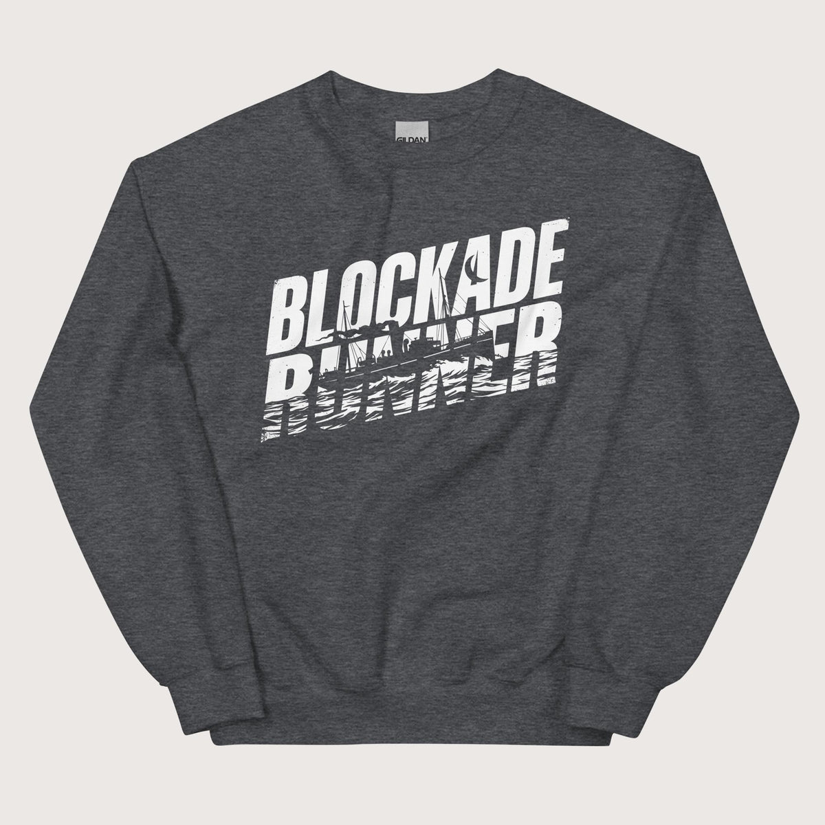 Dark Heather Blockade Runner Sweatshirt - history buff gift by HistoHead