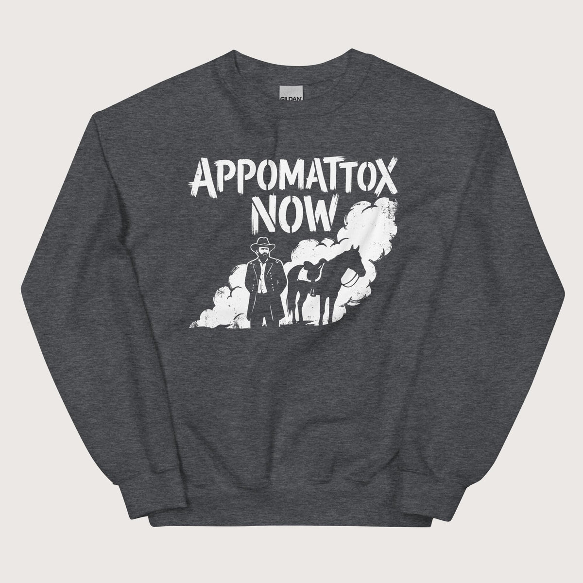 Dark Heather Appomattox Now Sweatshirt - history buff gift by HistoHead