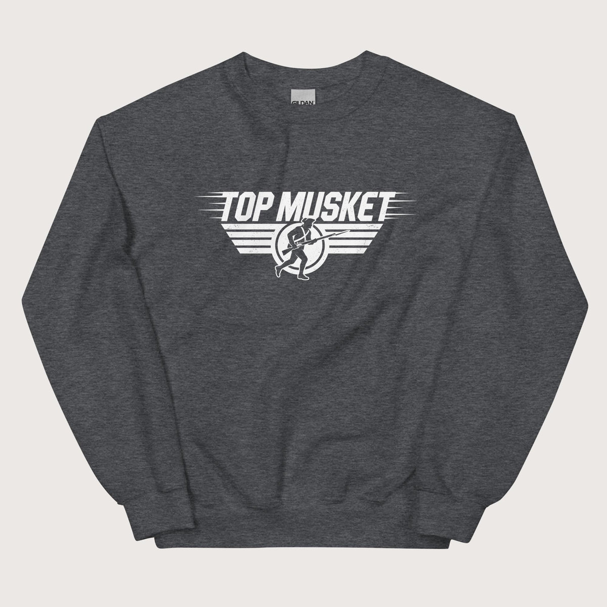 Dark Heather Top Musket Sweatshirt - history buff gift by HistoHead