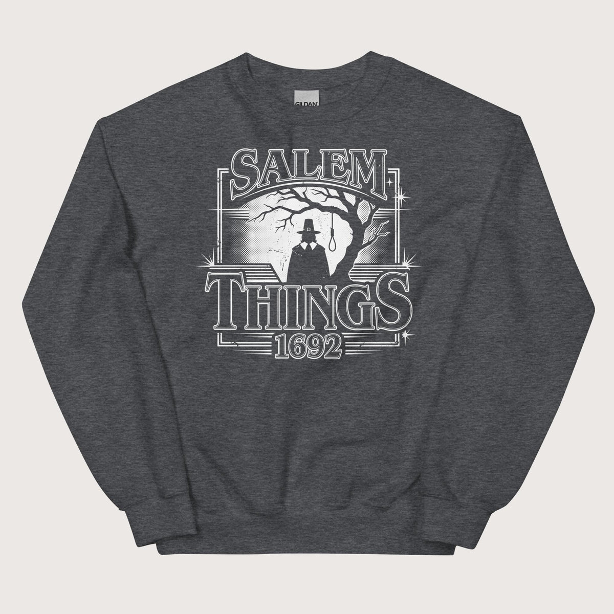 Dark Heather Salem Things 1692 Sweatshirt - history buff gift by HistoHead