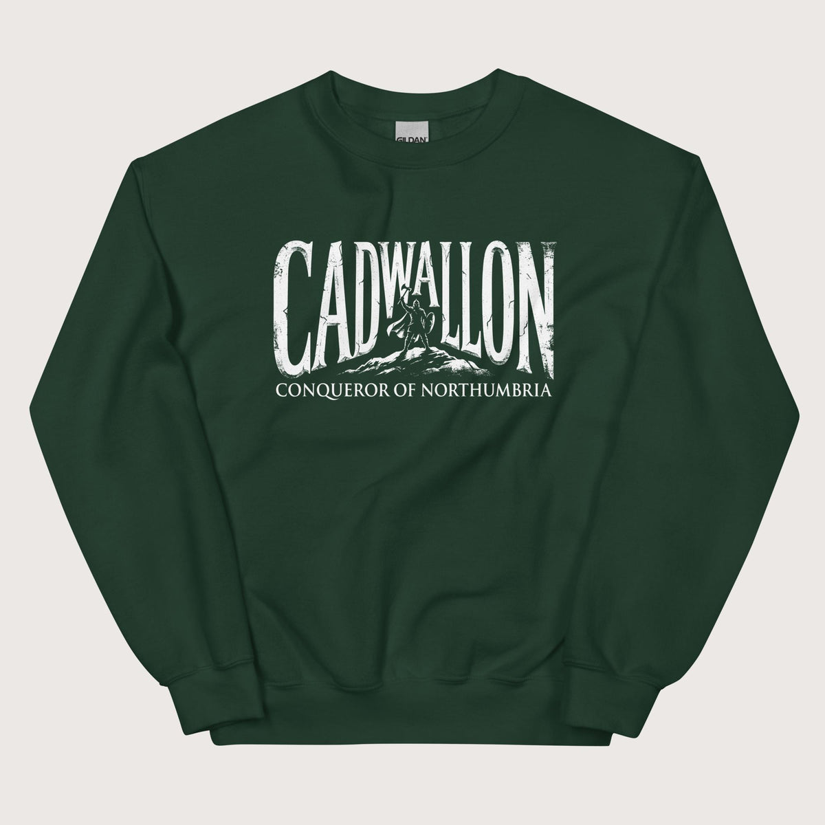 Forest Green Cadwallon Conqueror of Northumbria Sweatshirt - history buff gift by HistoHead