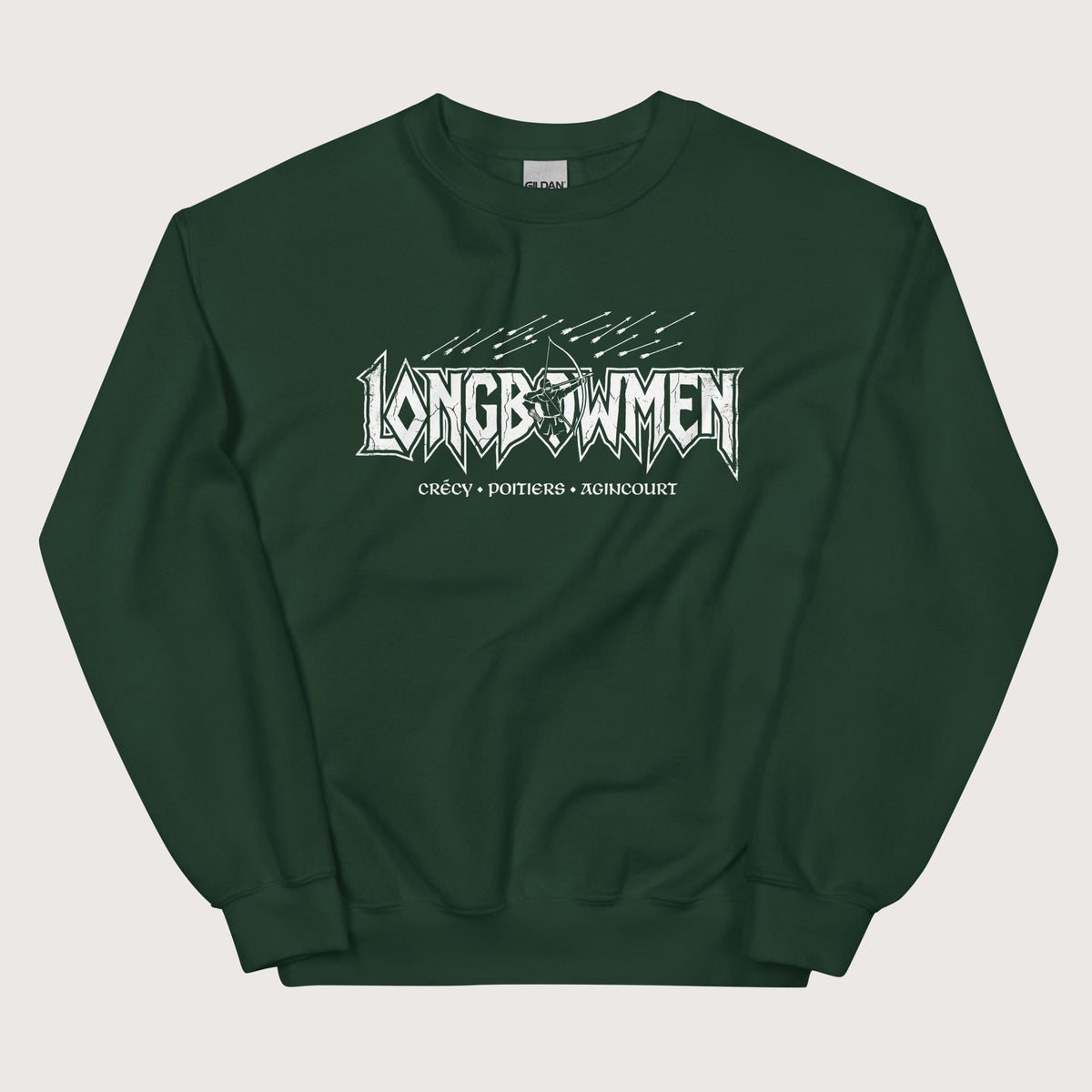 Forest Green Longbowmen Sweatshirt - history buff gift by HistoHead