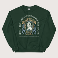 Forest Green Geoffrey Chaucer Sweatshirt - history buff gift by HistoHead