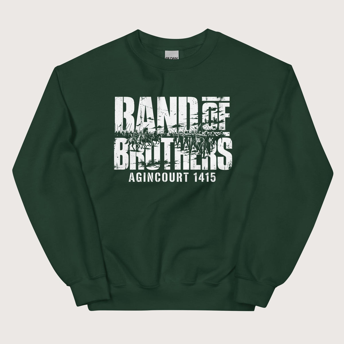 Forest Green Band of Brothers Agincourt 1415 Sweatshirt - history buff gift by HistoHead