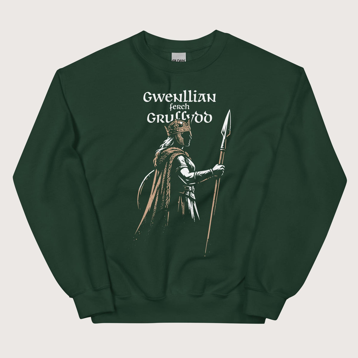 Forest Green Gwenllian ferch Gruffydd Sweatshirt - history buff gift by HistoHead