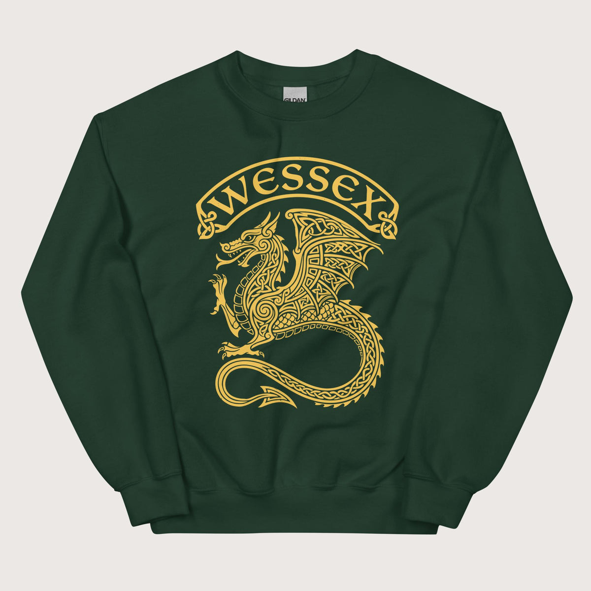 Forest Green Wessex Dragon Sweatshirt - history buff gift by HistoHead