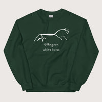 Forest Green Uffington White Horse Sweatshirt - history buff gift by HistoHead