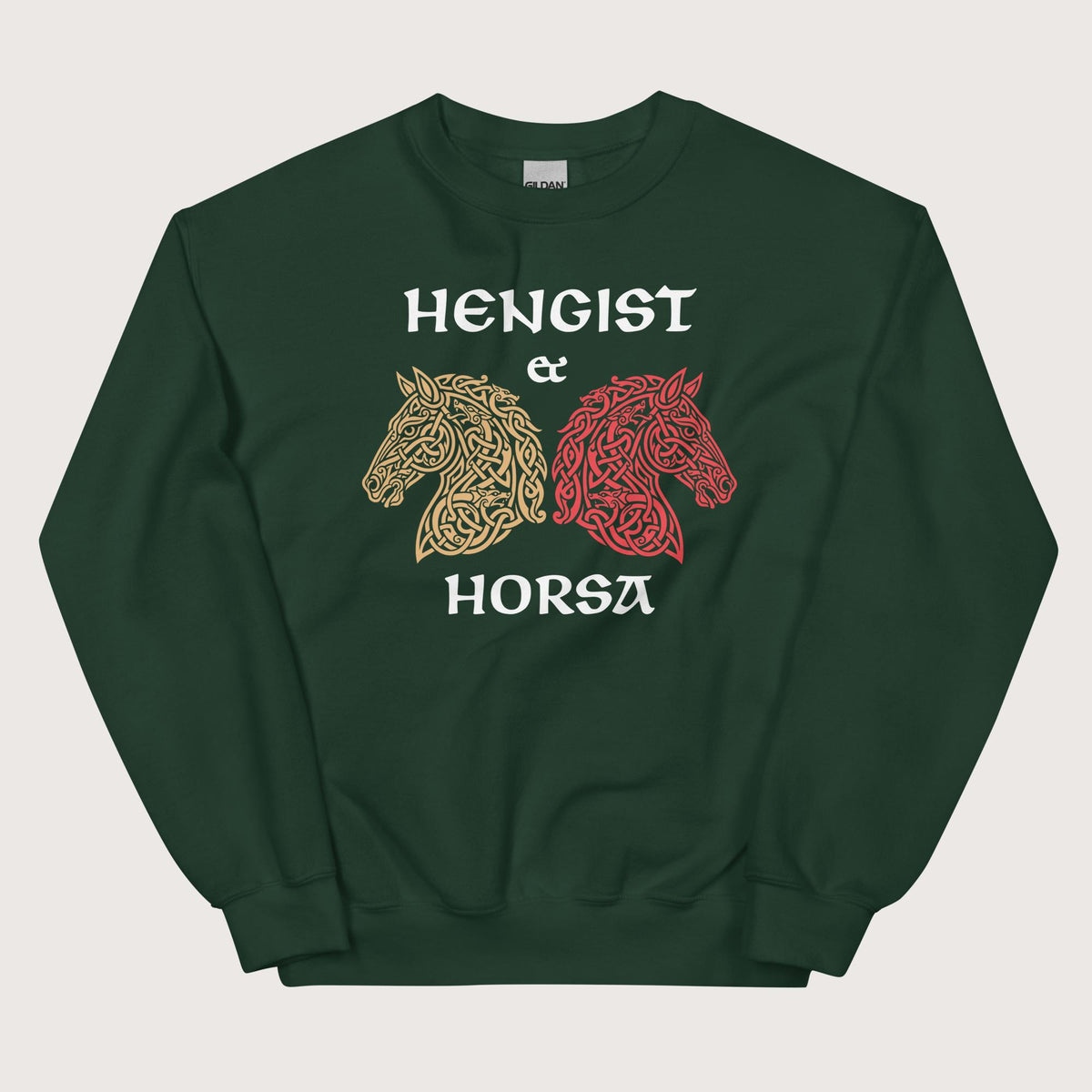 Forest Green Hengist and Horsa Sweatshirt - history buff gift by HistoHead