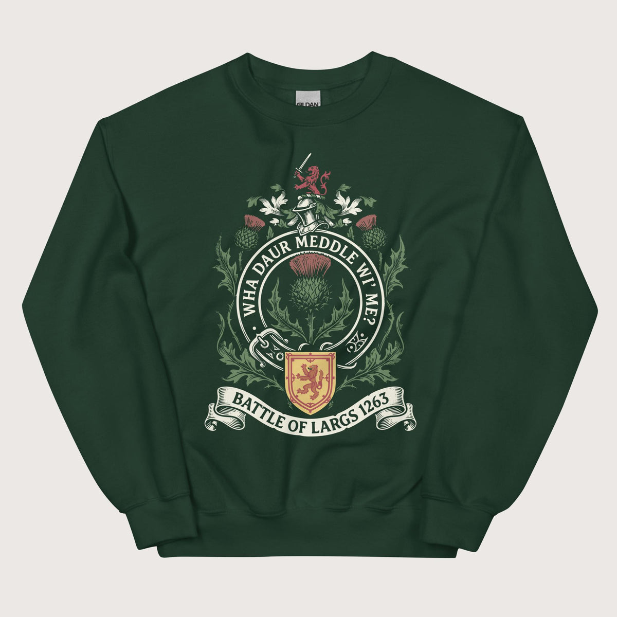 Forest Green Scotland Battle of Largs 1263 Sweatshirt - history buff gift by HistoHead