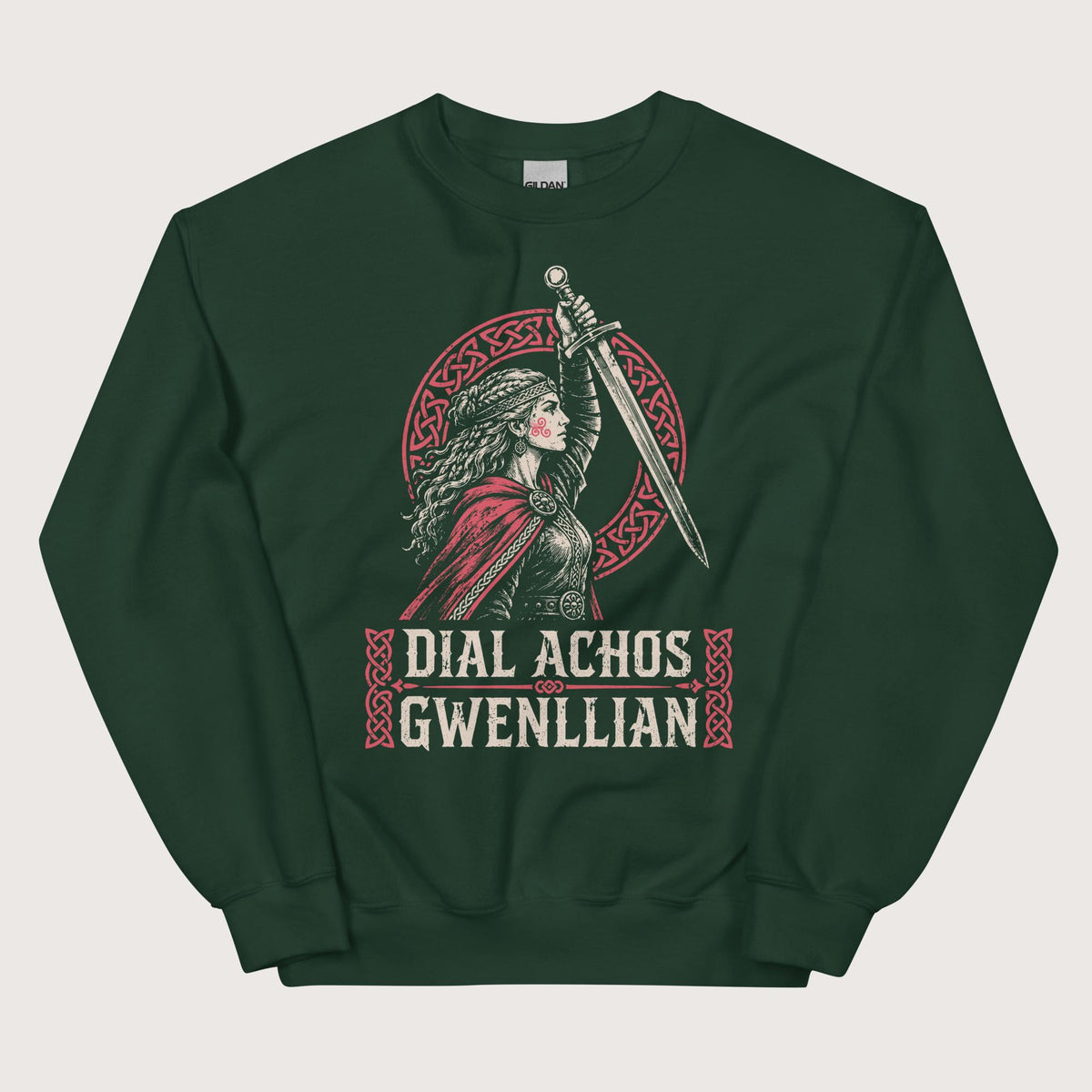 Forest Green Dial Achos Gwenllian Sweatshirt - history buff gift by HistoHead