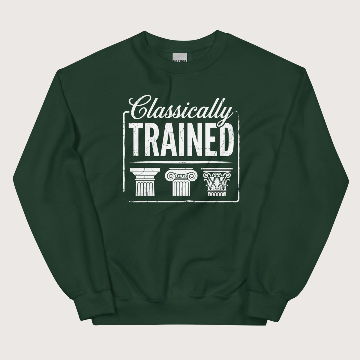 Forest Green Classically Trained Sweatshirt - history buff gift by HistoHead