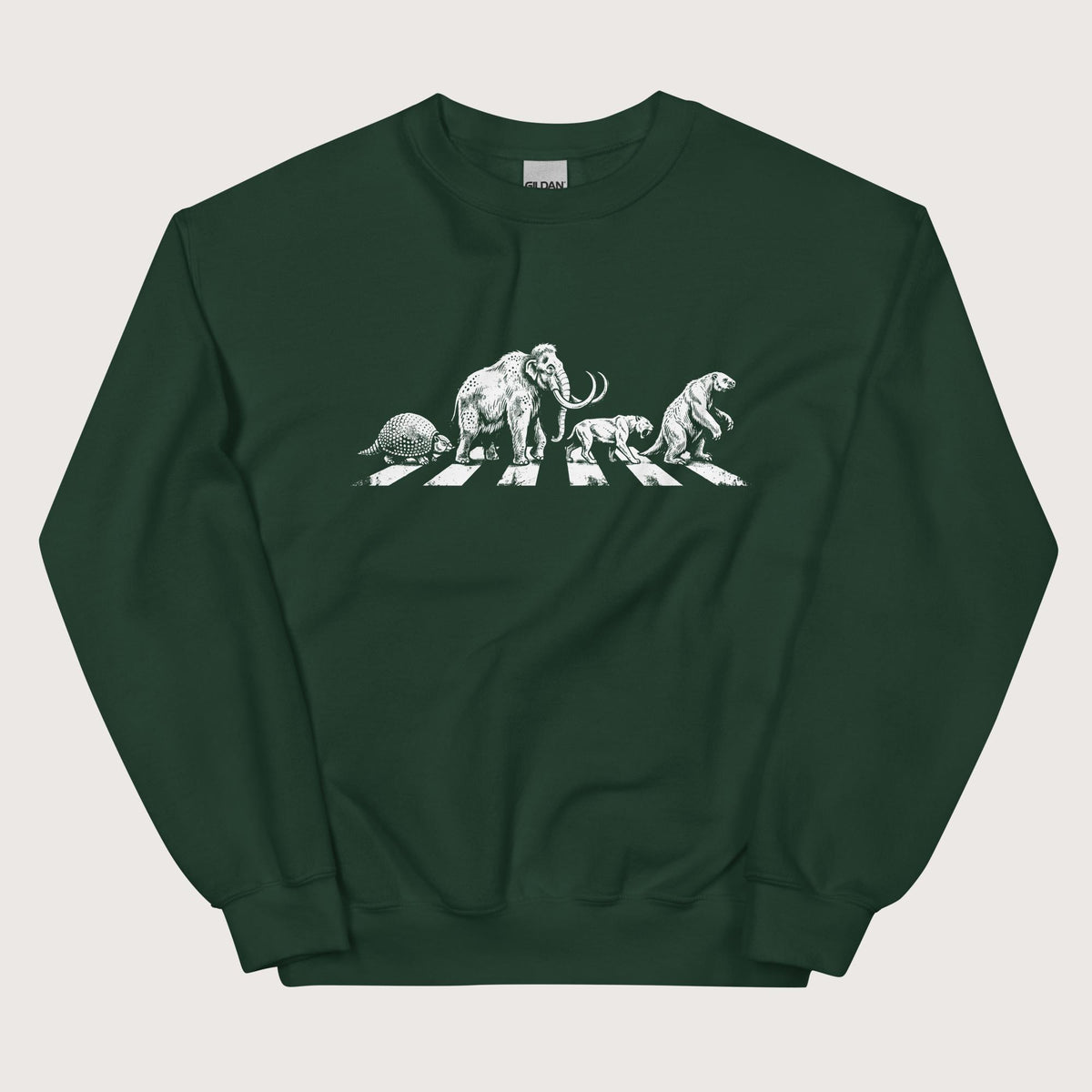 Forest Green Pleistocene Road Sweatshirt - history buff gift by HistoHead