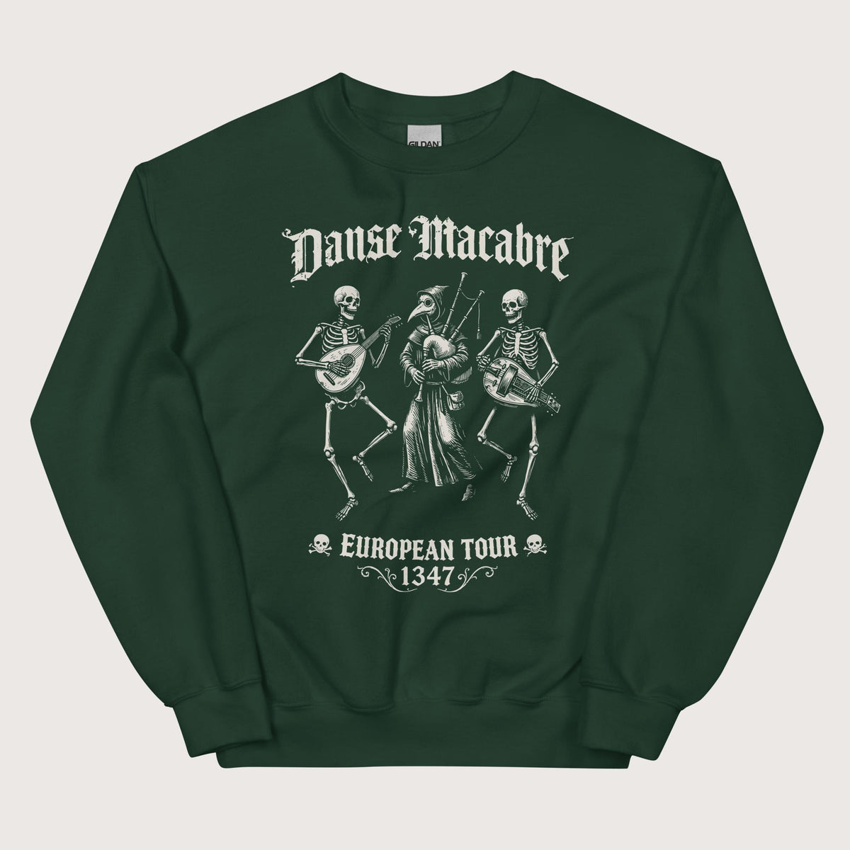 Forest Green Danse Macabre European Tour Sweatshirt - history buff gift by HistoHead