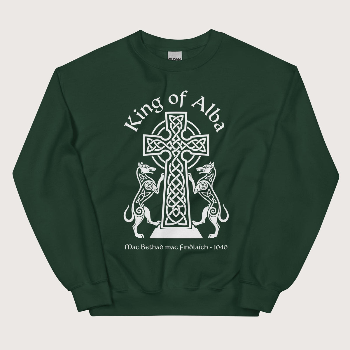Forest Green King of Alba Sweatshirt - history buff gift by HistoHead