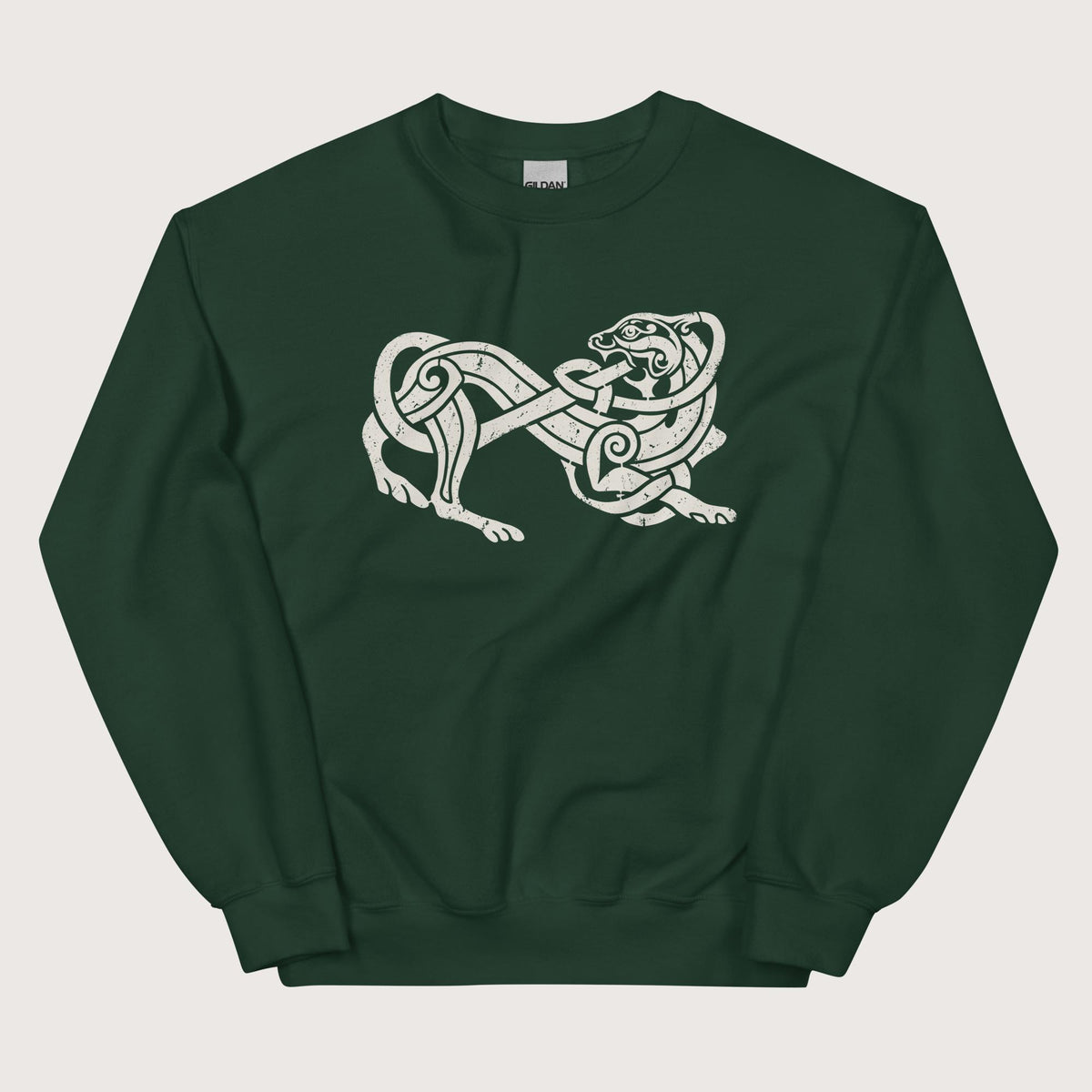 Forest Green Norse Lion Sweatshirt - history buff gift by HistoHead