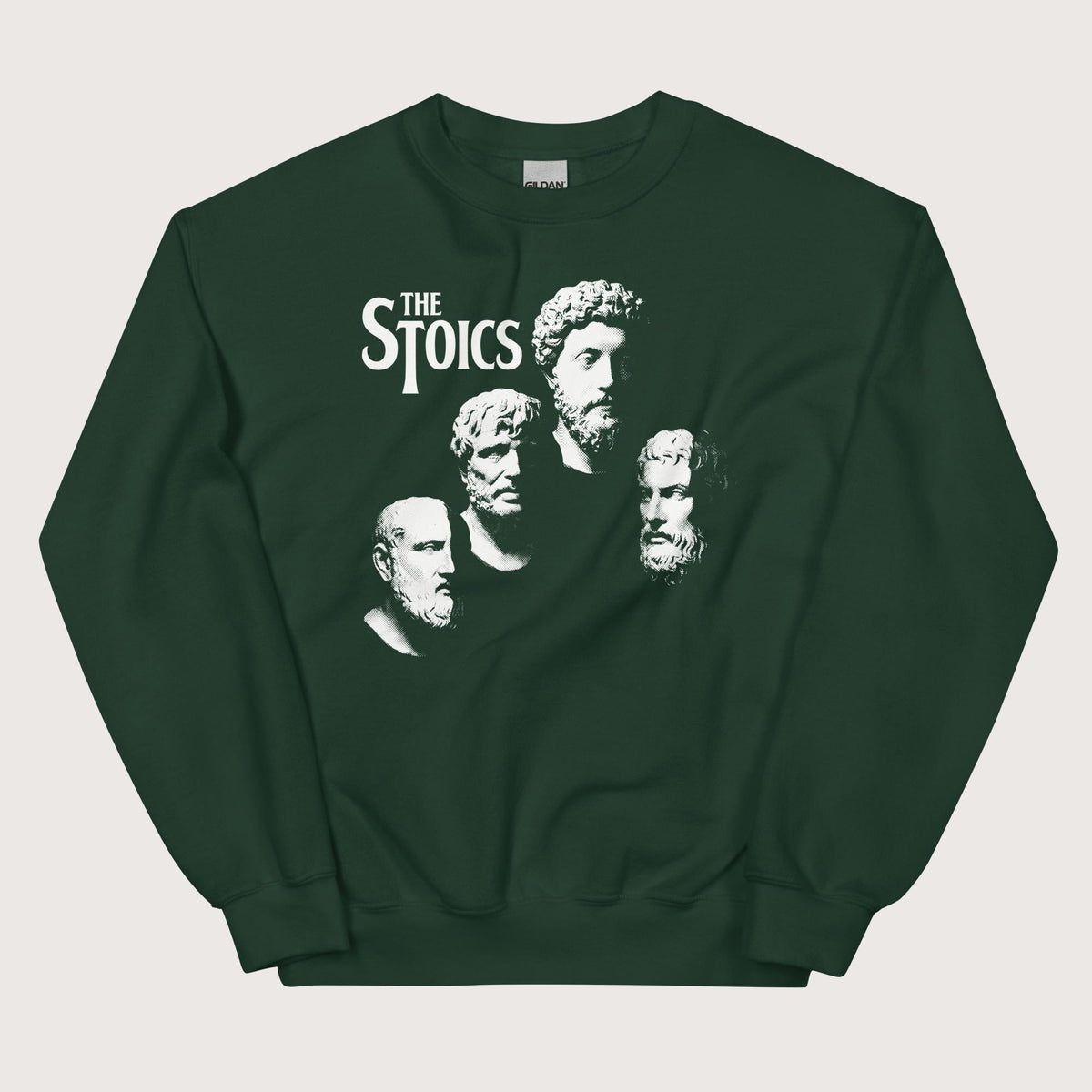 Forest Green The Stoics Sweatshirt - history buff gift by HistoHead