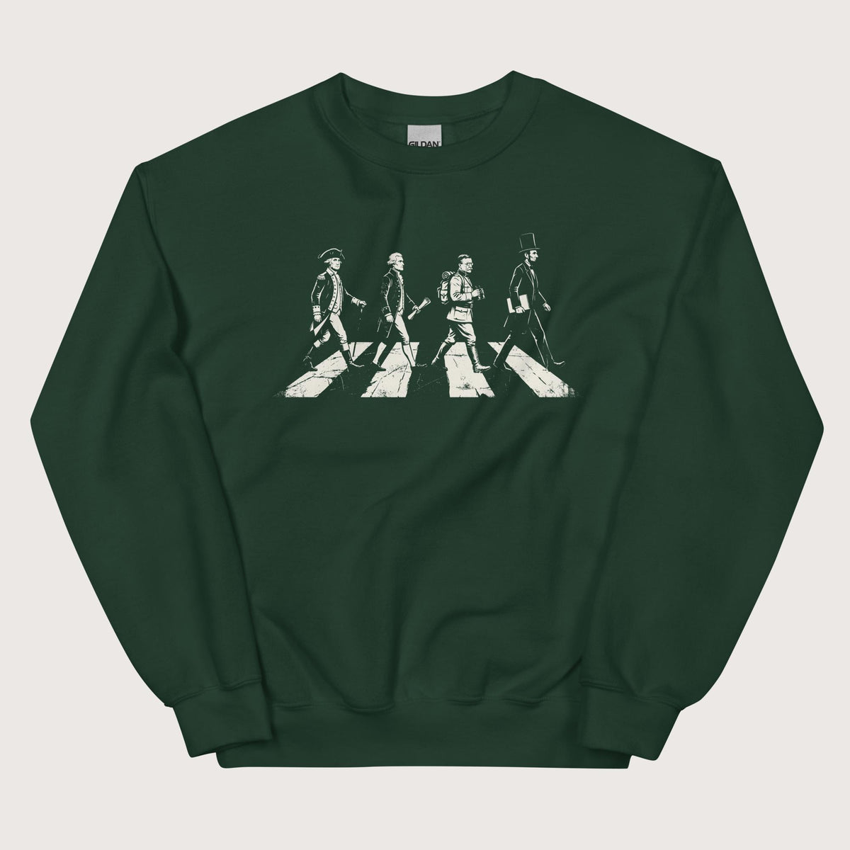 Forest Green Rushmore Road Sweatshirt - history buff gift by HistoHead