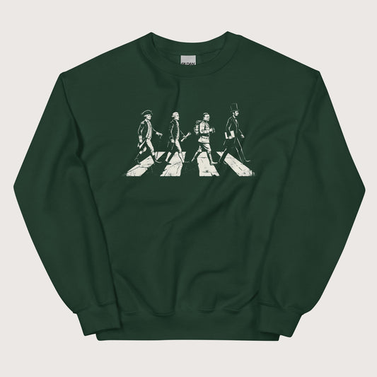 Forest Green Rushmore Road Sweatshirt - history buff gift by HistoHead