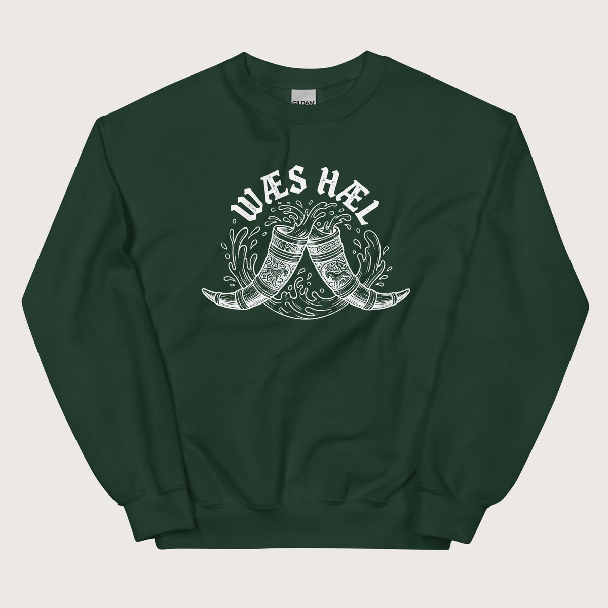 Forest Green Wæs Hæl Sweatshirt - history buff gift by HistoHead