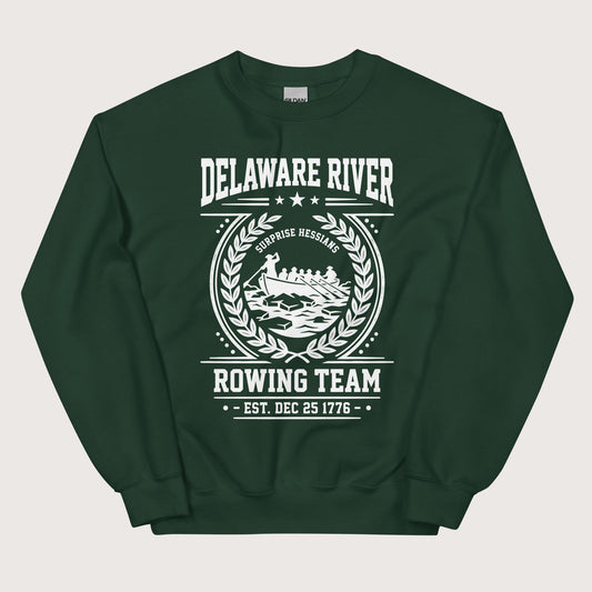 Forest Green Delaware River Rowing Team Sweatshirt - history buff gift by HistoHead