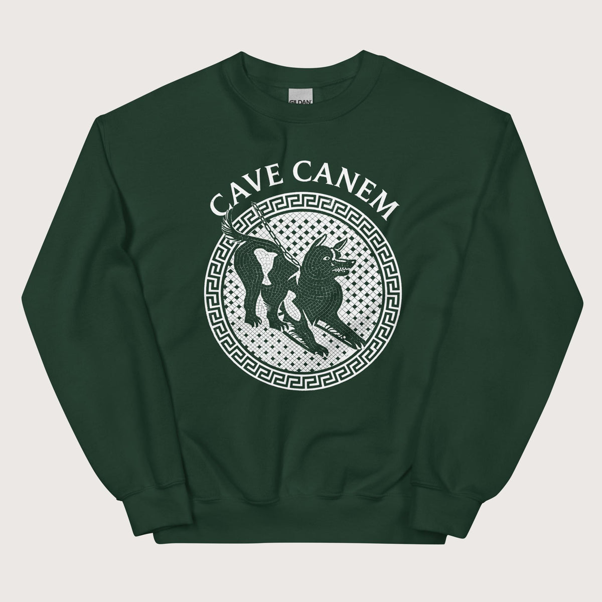 Forest Green Cave Canem Sweatshirt - history buff gift by HistoHead