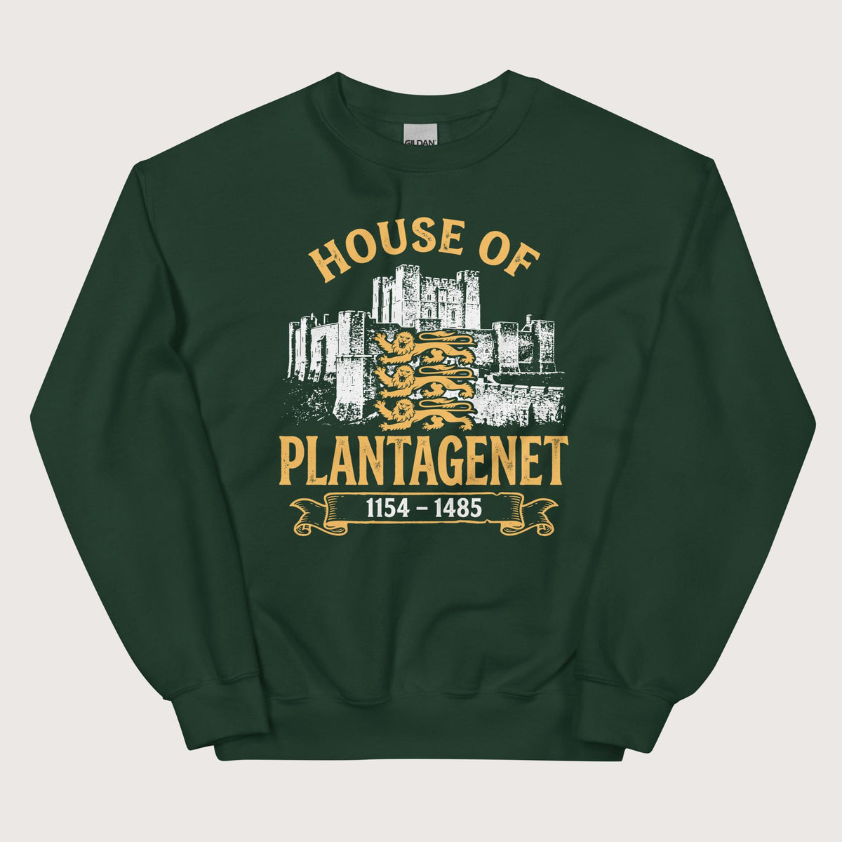 Forest Green House of Plantagenet Sweatshirt - history buff gift by HistoHead