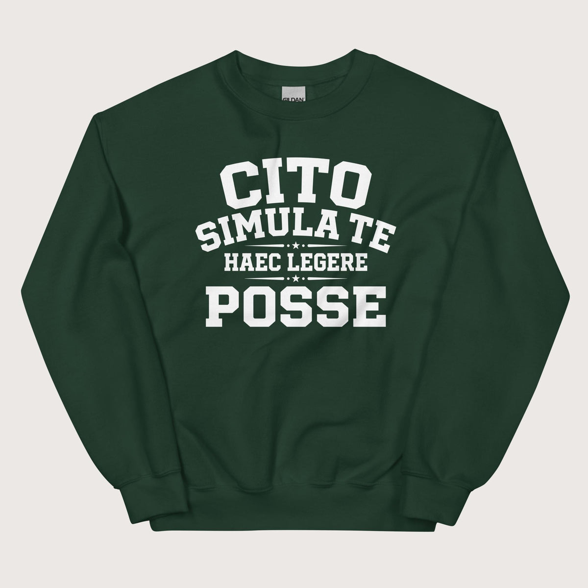 Forest Green Latin Quick Pretend You Can Read This Sweatshirt - history buff gift by HistoHead