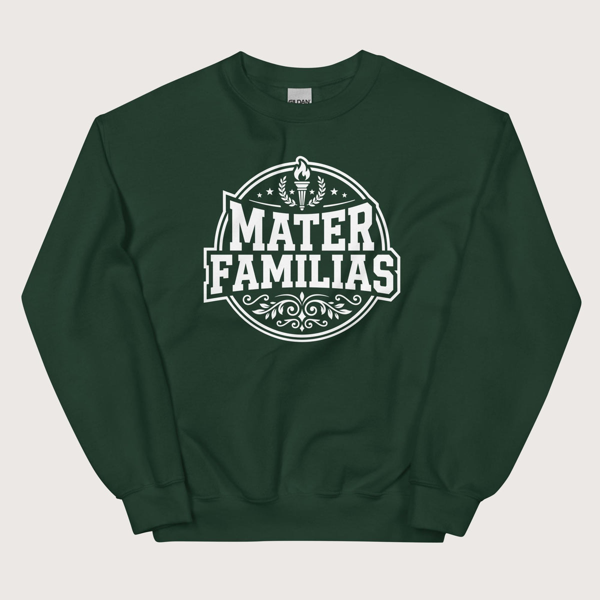 Forest Green Mater Familias Latin Sweatshirt - history buff gift by HistoHead
