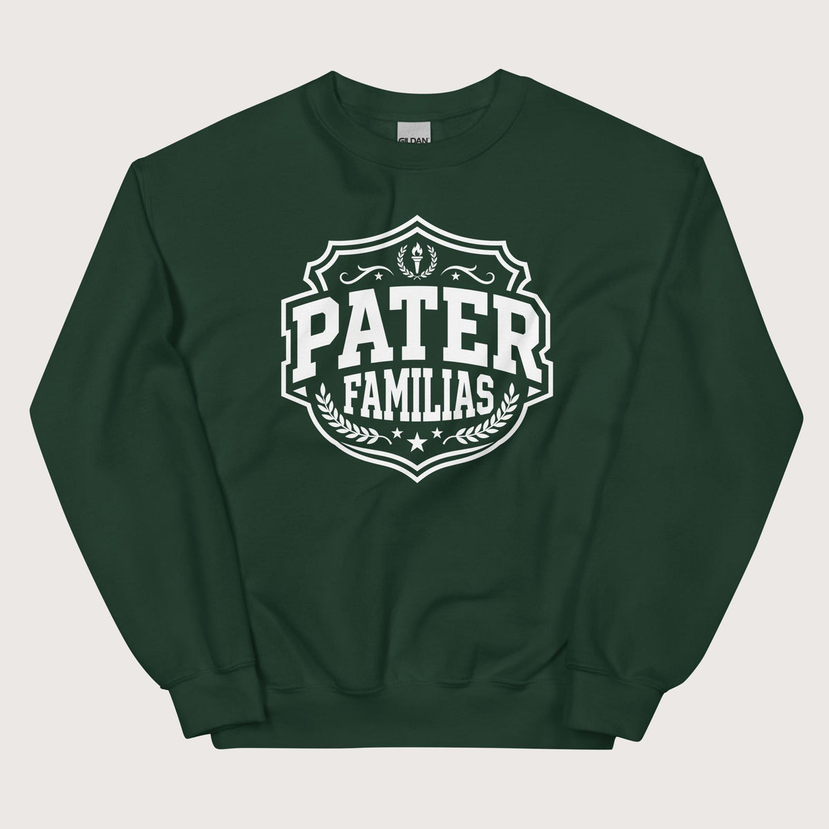 Forest Green Pater Familias Latin Sweatshirt - history buff gift by HistoHead