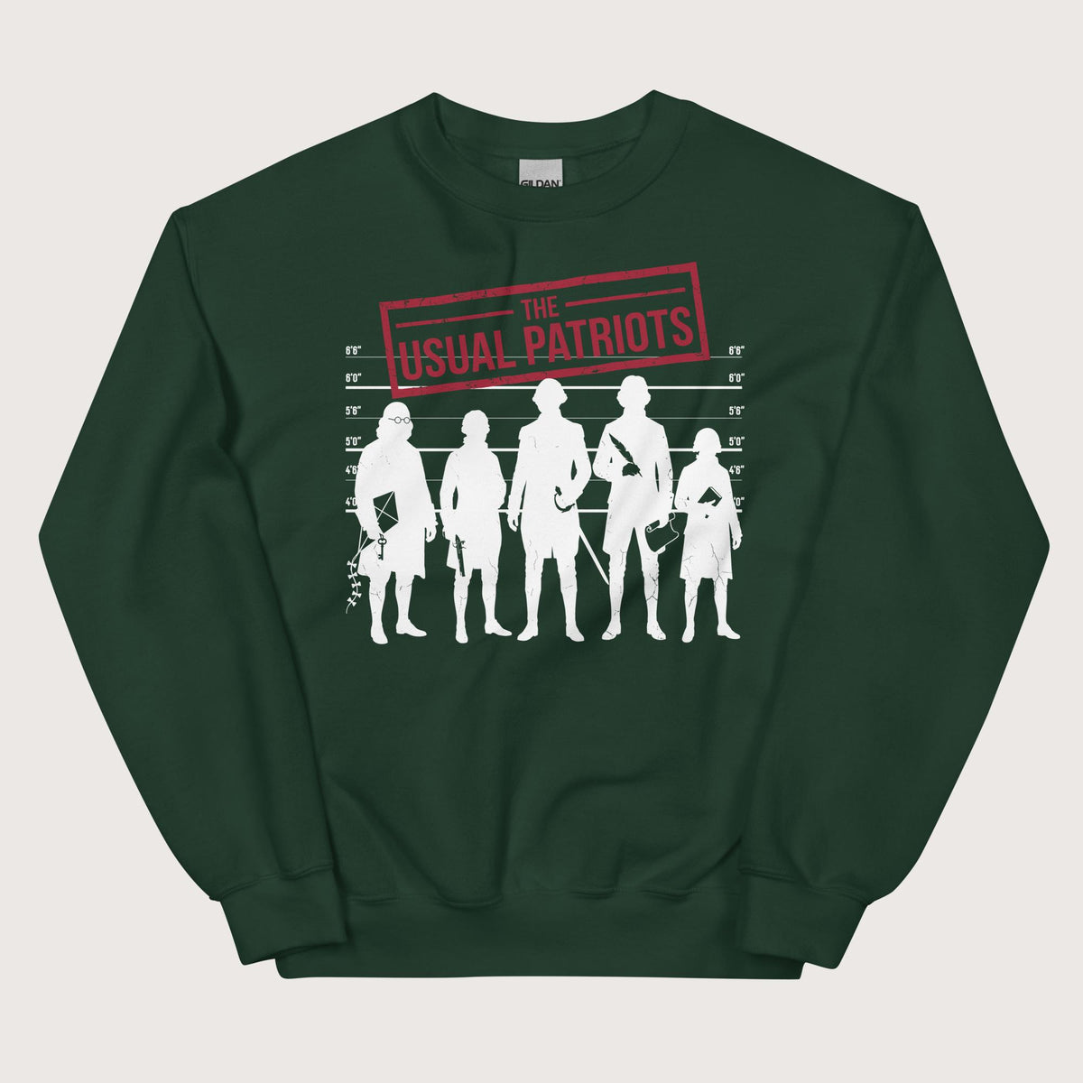 Forest Green The Usual Patriots Sweatshirt - history buff gift by HistoHead