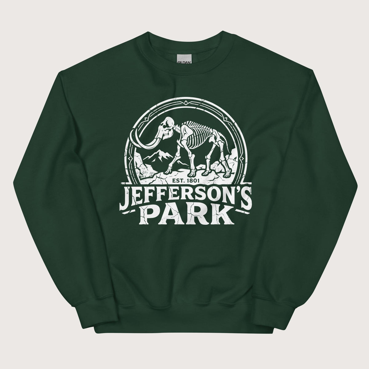 Forest Green Jefferson's Park Sweatshirt - history buff gift by HistoHead