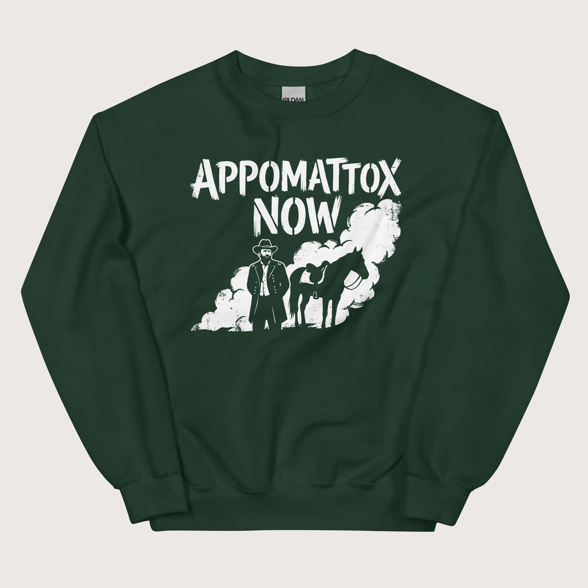 Forest Green Appomattox Now Sweatshirt - history buff gift by HistoHead
