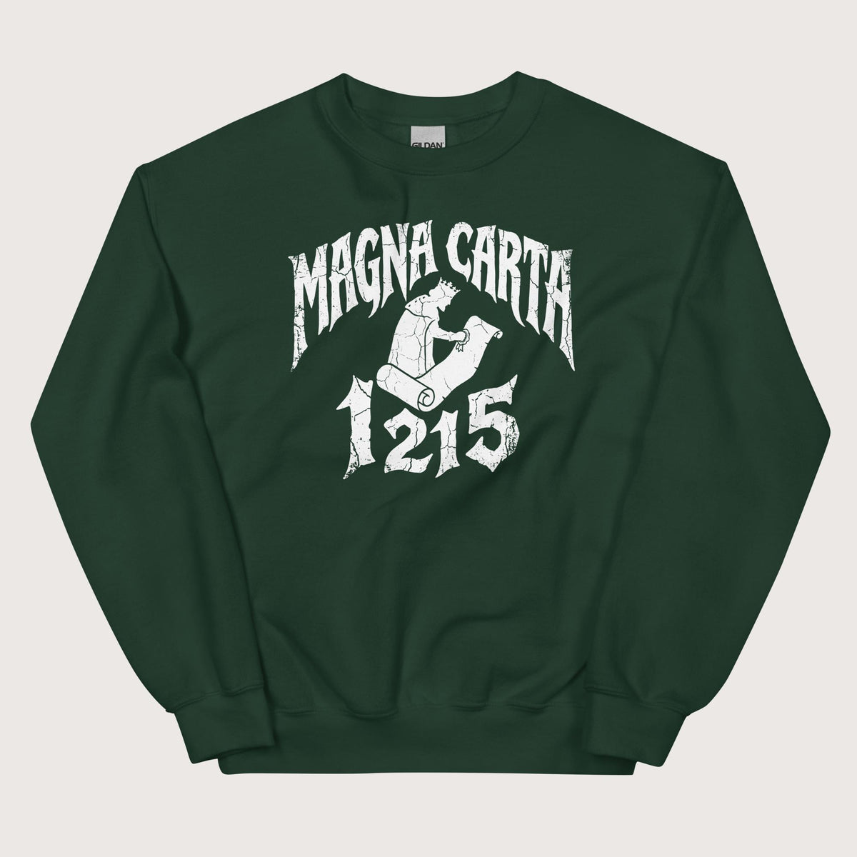 Forest Green Magna Carta 1215 Sweatshirt - history buff gift by HistoHead